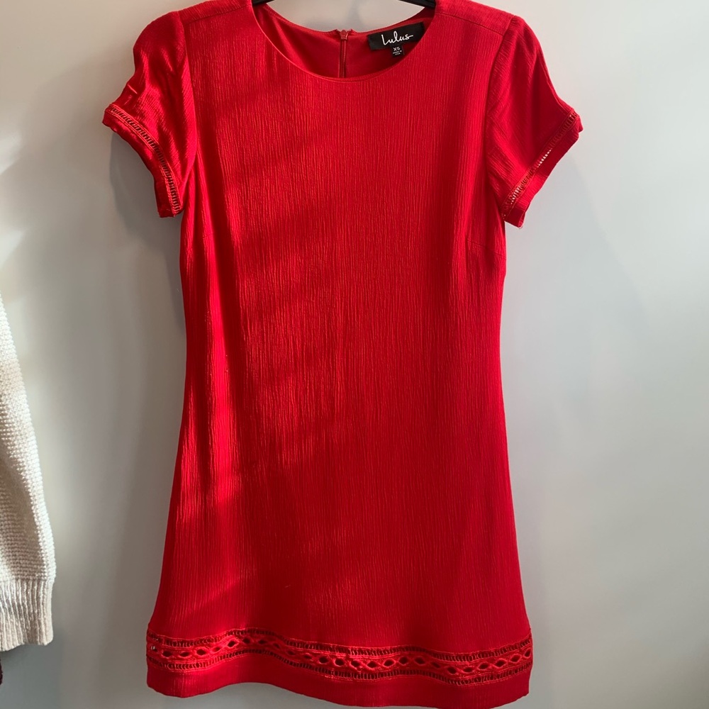 LULUS Red Shift Dress